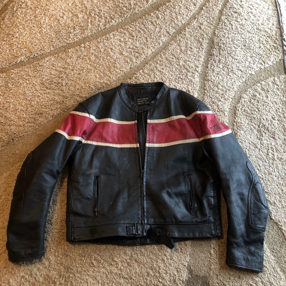 Motorcycle leather jacket size 2xl